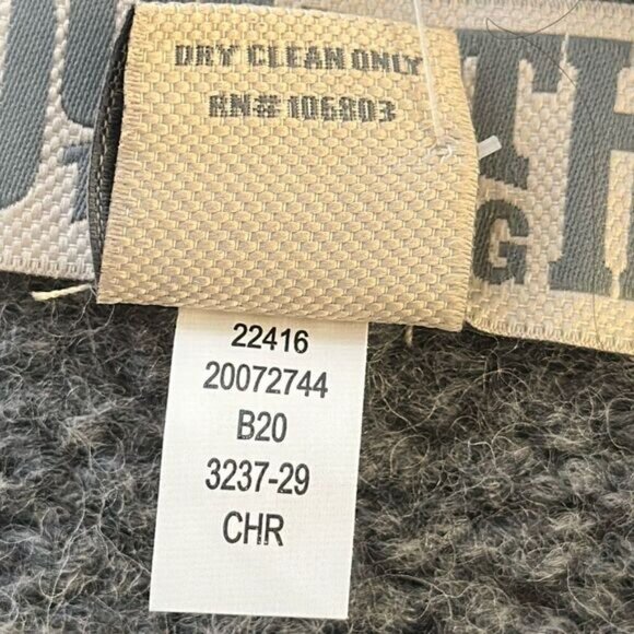 Duluth Trading Co. 100% Shetland Wool  Sweater Crew Neck Textured Gray Size L - Picture 6 of 6